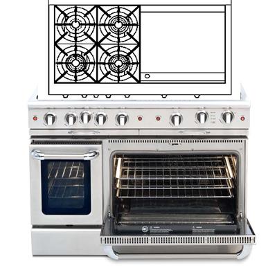  Capital 48-inch Freestanding Gas Range CGSR484GG-N IMAGE 1