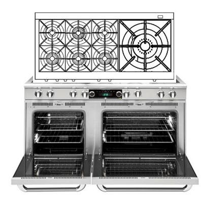  Capital 60-inch Freestanding Dual-Fuel Range CSB606WW-N IMAGE 1
