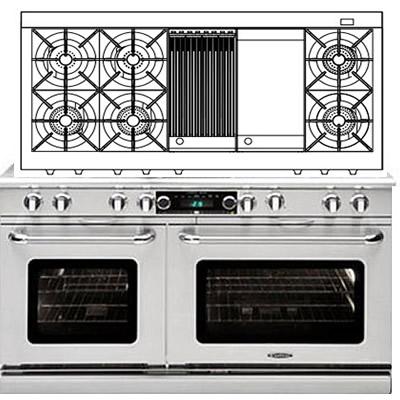  Capital 60-inch Freestanding Dual-Fuel Range COB604BG2-N IMAGE 1