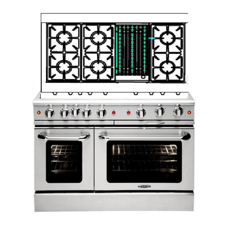  Capital 48-inch Freestanding Gas Range MCR486B-N IMAGE 2