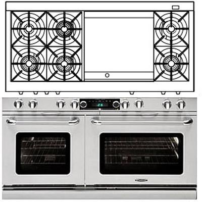  Capital 60-inch Freestanding Dual-Fuel Range COB604GG2-N IMAGE 1