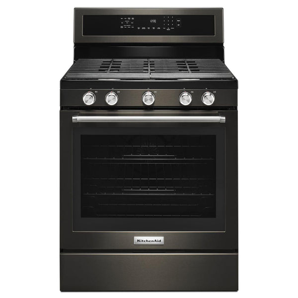  KitchenAid 30-inch Freestanding Gas Range KFGG500EBS IMAGE 1