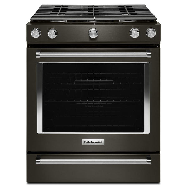  KitchenAid 30-inch Slide-In Gas Range KSGG700EBS IMAGE 1