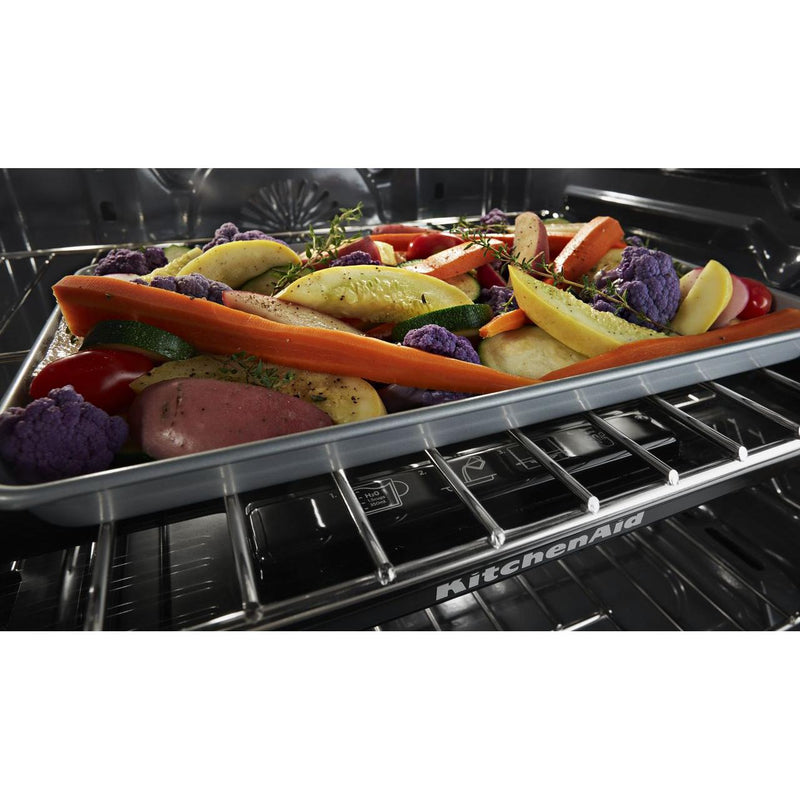 KitchenAid 30-inch Slide-In Electric Range with Even-Heat™ True Convection YKSEG700EBS IMAGE 3