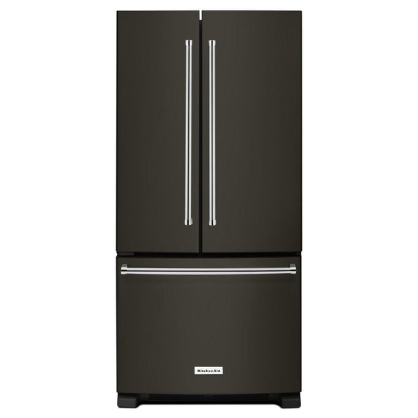  KitchenAid 33-inch, 22 cu. ft. Freestanding French 3-Door Refrigerator with Internal Water Dispenser KRFF302EBS IMAGE 1