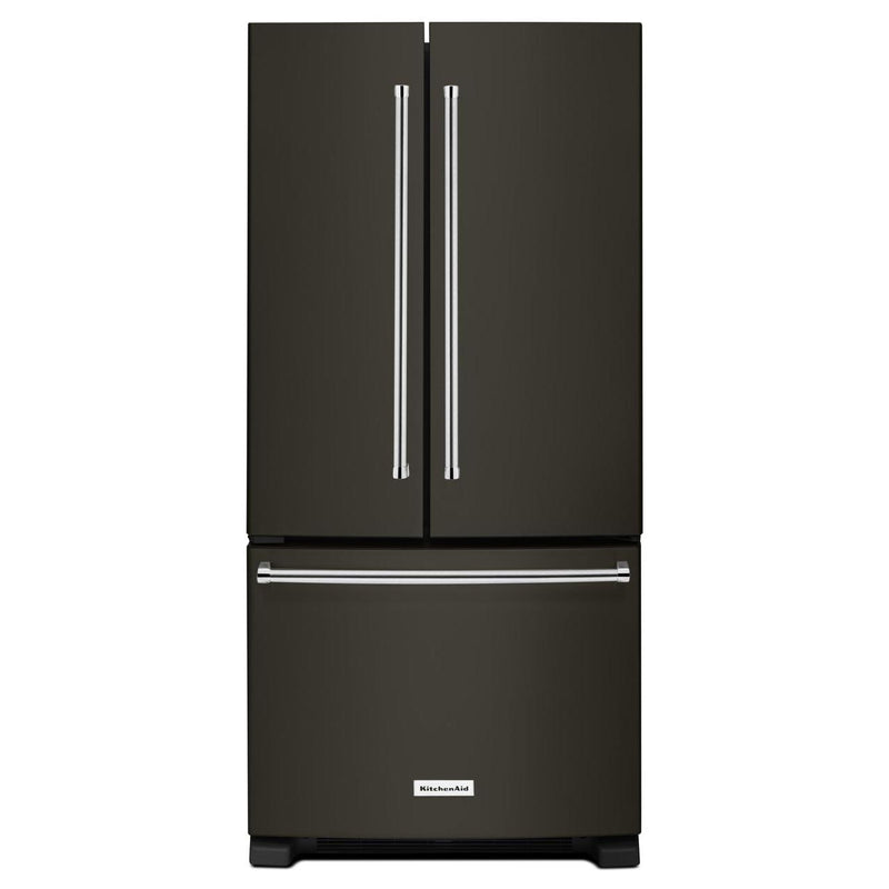  KitchenAid 33-inch, 22 cu. ft. Freestanding French 3-Door Refrigerator with Internal Water Dispenser KRFF302EBS IMAGE 1