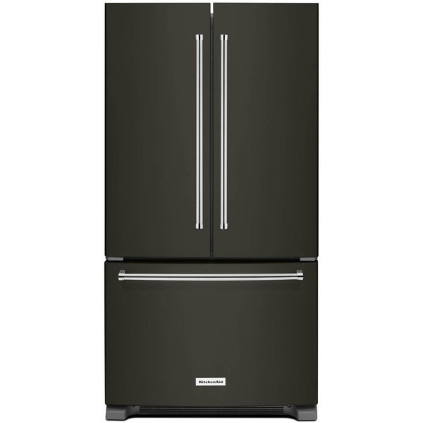  KitchenAid 36-inch, 25 cu.ft. Freestanding French 3-Door Refrigerator with ExtendFresh™ Plus Temperature Management System KRFF305EBS IMAGE 1