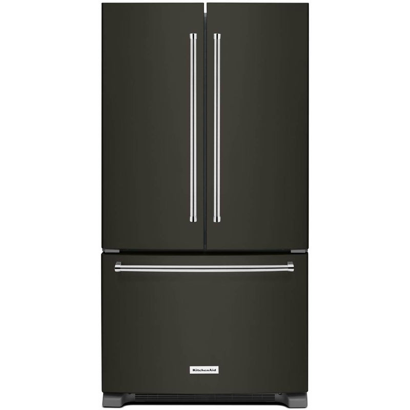  KitchenAid 36-inch, 25 cu.ft. Freestanding French 3-Door Refrigerator with ExtendFresh™ Plus Temperature Management System KRFF305EBS IMAGE 1