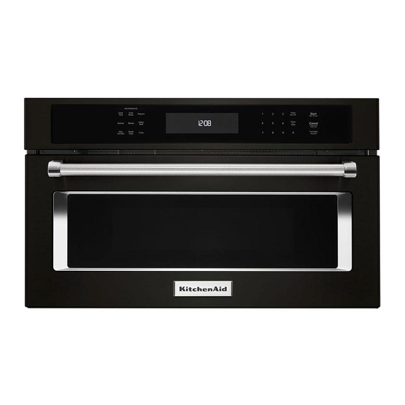  KitchenAid 27-inch, 1.4 cu. ft. Built-in Microwave Oven with Convection KMBP107EBS IMAGE 1