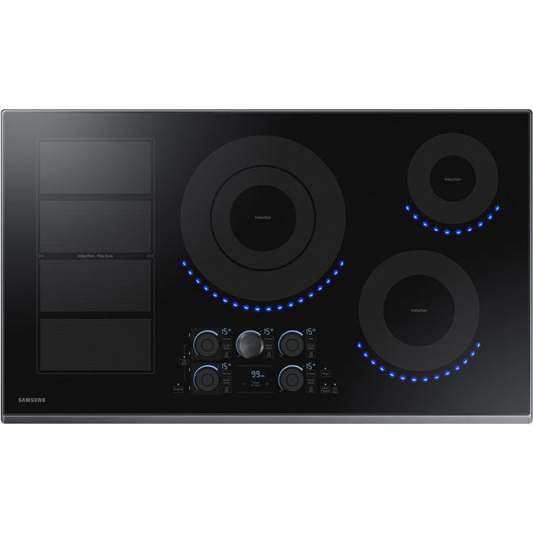  Samsung 36-inch Built-in Induction Cooktop with Virtual Flame Technology™ NZ36K7880UG/AA IMAGE 1