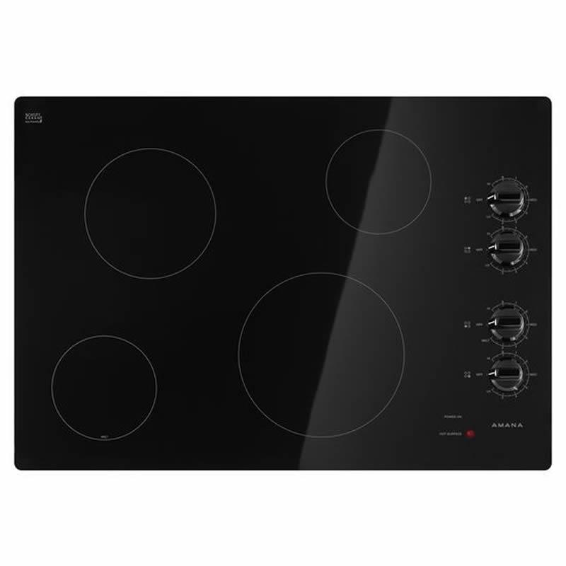  Amana 30-inch Built-in Electric Cooktop with Multiple Settings AEC6540KFB IMAGE 1