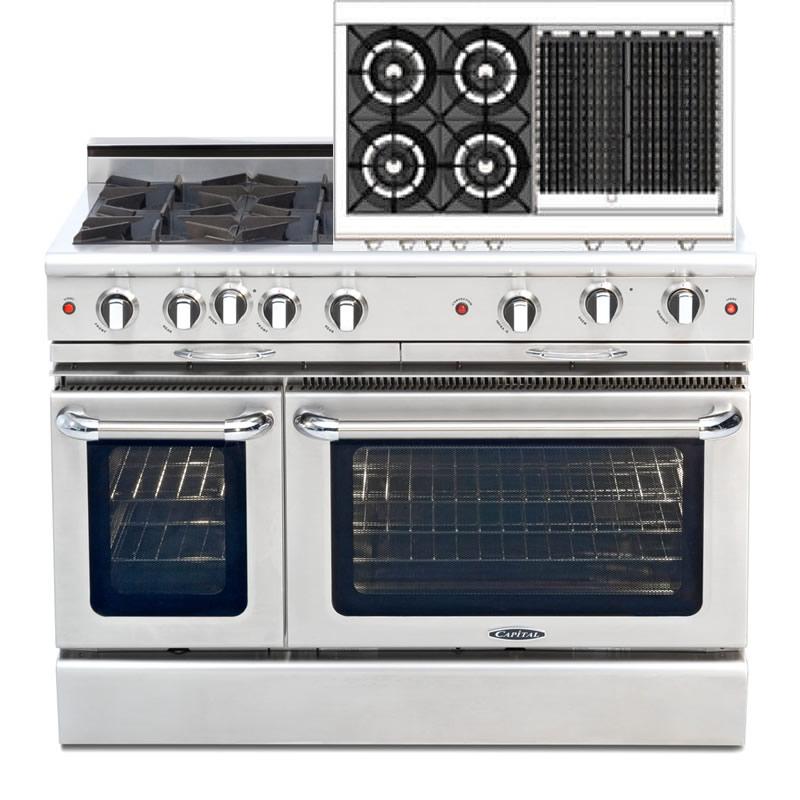  Capital 48-inch Freestanding Gas Range CGSR484BB-N IMAGE 1