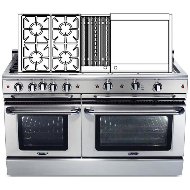  Capital 60-inch Freestanding Gas Range GSCR604BG-N IMAGE 1