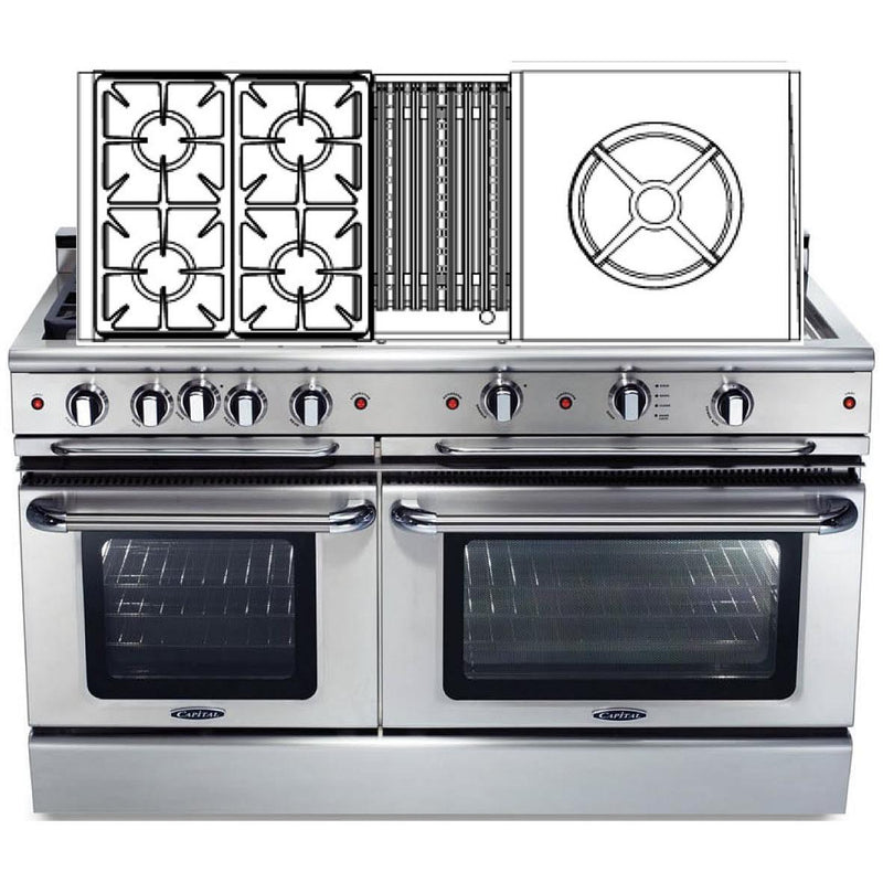  Capital 60-inch Freestanding Gas Range GSCR604BW-N IMAGE 1