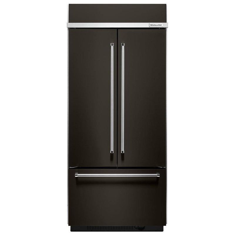  KitchenAid 36-inch, 20.8 cu.ft. Built-in French 3-Door Refrigerator with Internal Ice Maker KBFN506EBS IMAGE 1