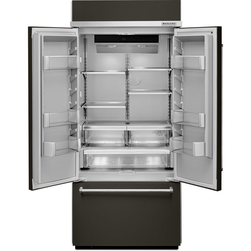  KitchenAid 36-inch, 20.8 cu.ft. Built-in French 3-Door Refrigerator with Internal Ice Maker KBFN506EBS IMAGE 3