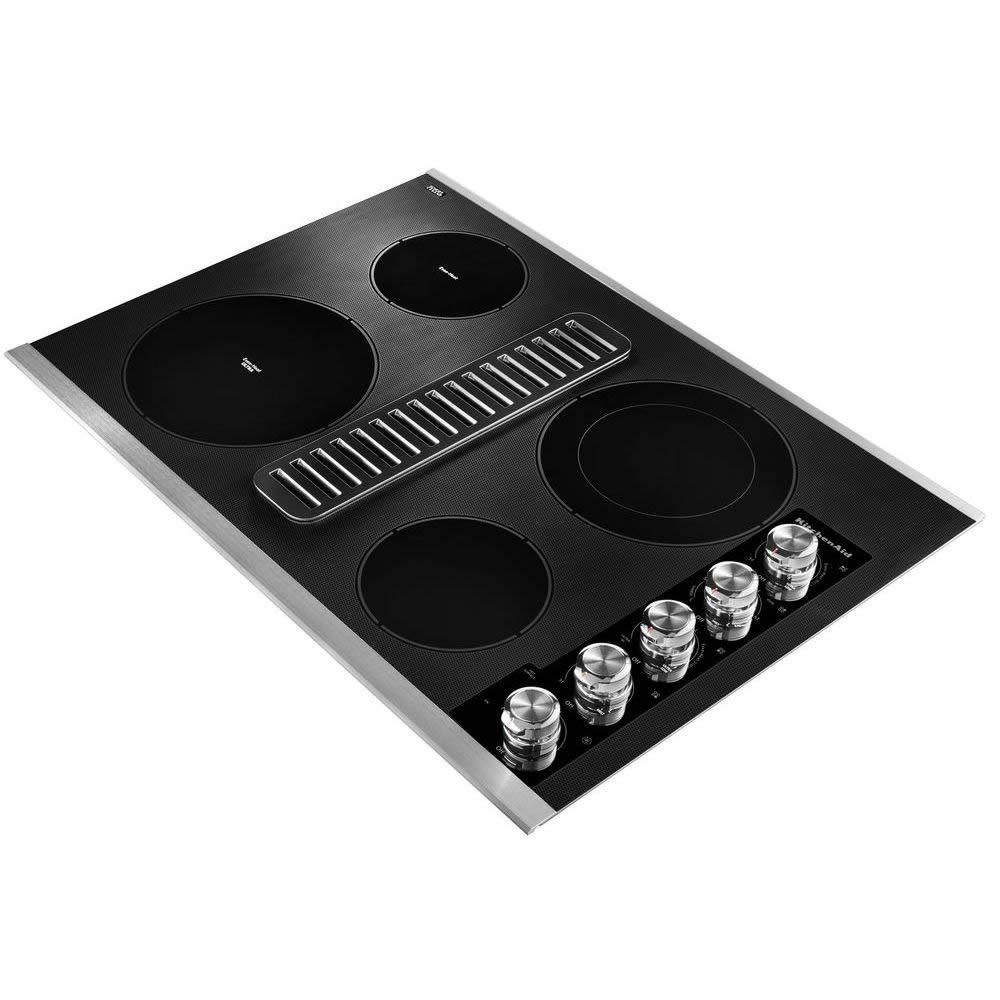  KitchenAid 30-inch Built-in Electric Cooktop with Even-Heat™ Element KCED600GSS IMAGE 2