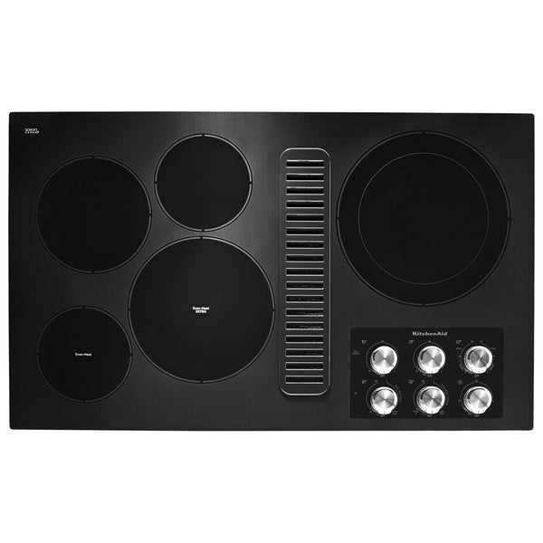  KitchenAid 36-inch Built-in Electric Cooktop with 5 Elements KCED606GBL IMAGE 1
