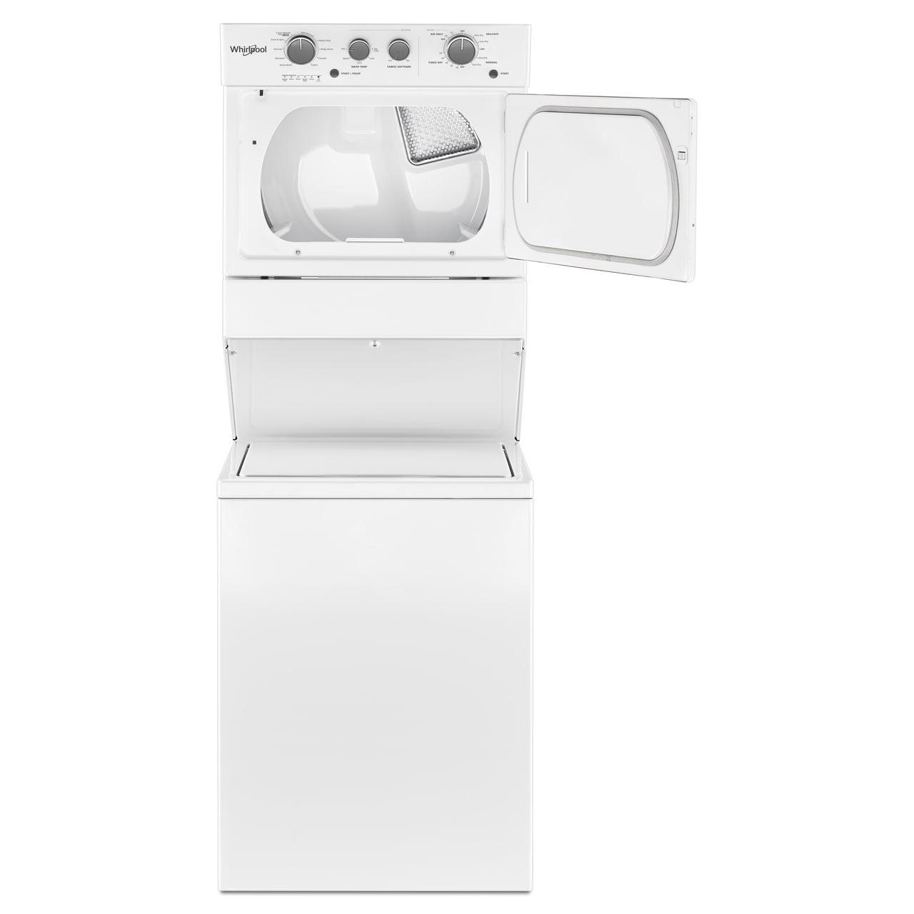  Whirlpool Stacked Washer/Dryer Electric Laundry Center YWET4027HW IMAGE 3