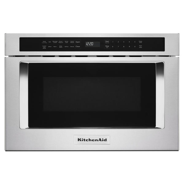  KitchenAid 24-inch, 1.2 cu. ft. Under-Counter Microwave Oven Drawer KMBD104GSS IMAGE 1