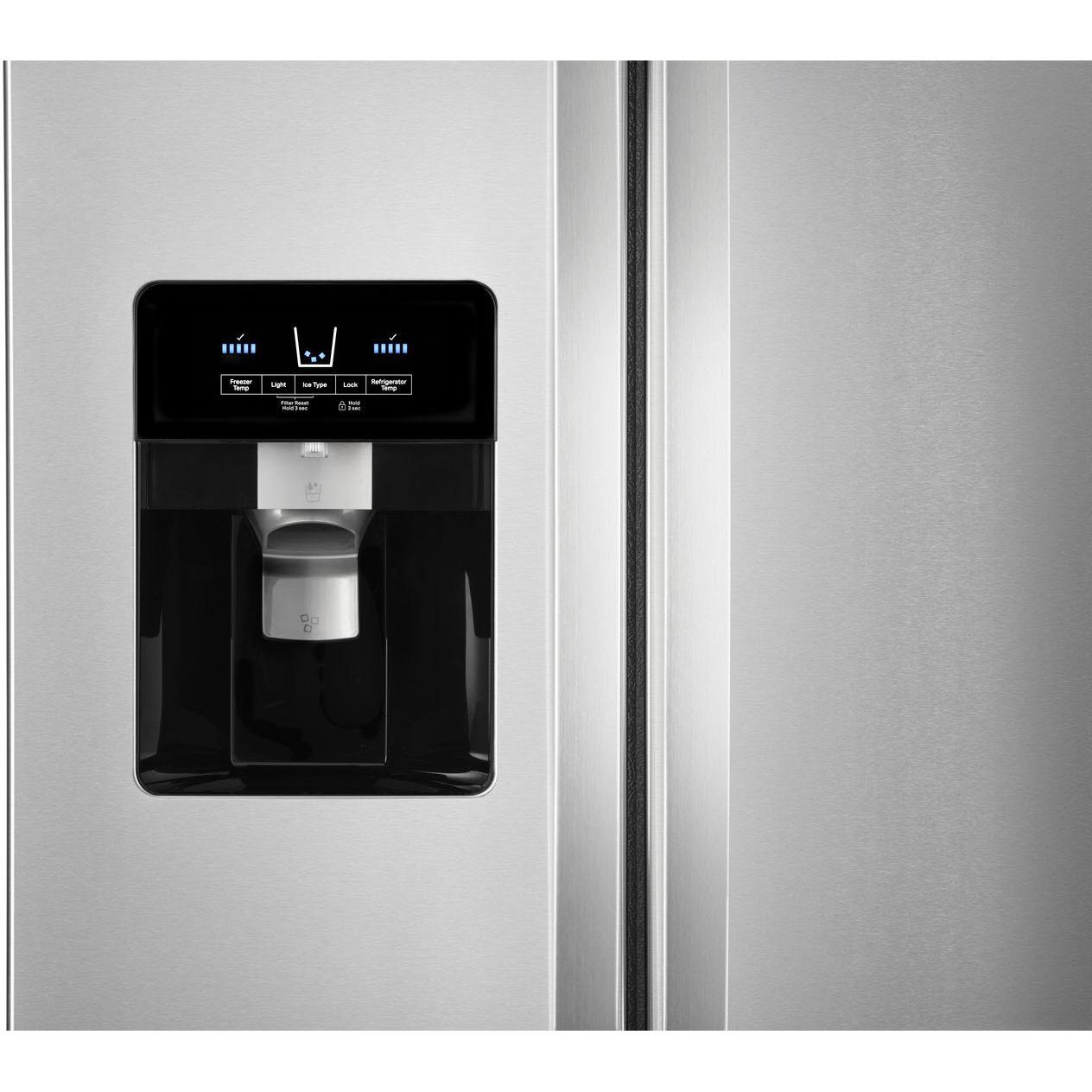  Whirlpool 36-inch, 24.5 cu. ft. Freestanding Side-by-Side Refrigerator with Exterior Ice and Water Dispenser with EveryDrop™ Water Filtration WRS335SDHM IMAGE 4