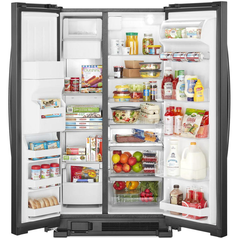  Whirlpool 36-inch, 24.5 cu. ft. Freestanding Side-by-Side Refrigerator with Exterior Ice and Water Dispenser with EveryDrop™ Water Filtration WRS335SDHB IMAGE 4
