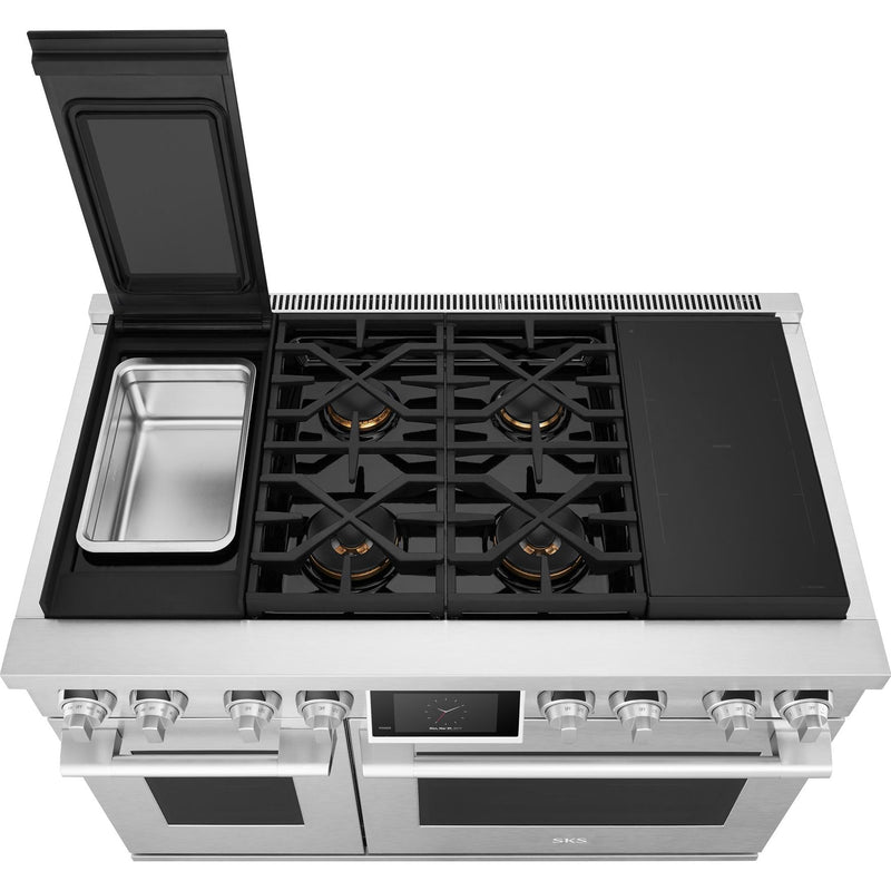  Signature Kitchen Suite 48-inch Freestanding Dual-Fuel Range with Sous Vide SKSDR480SIS IMAGE 4