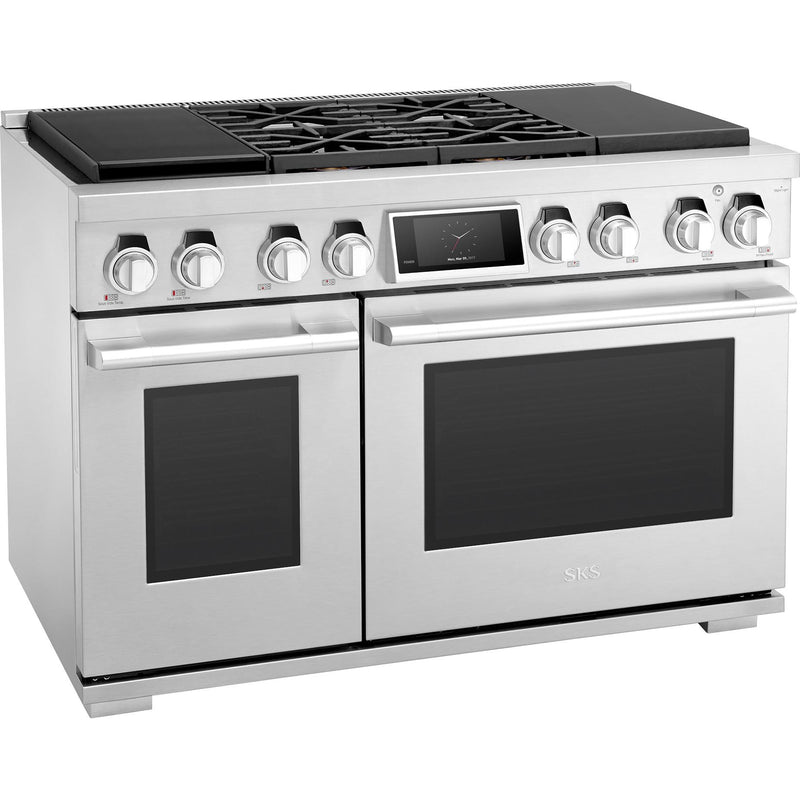  Signature Kitchen Suite 48-inch Freestanding Dual-Fuel Range with Sous Vide SKSDR480SIS IMAGE 5