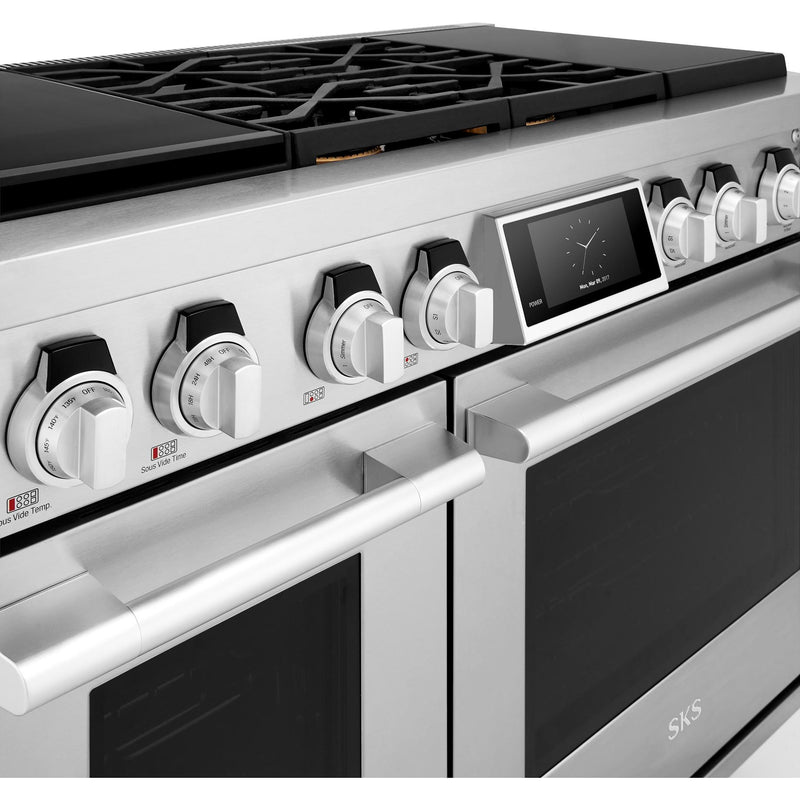  Signature Kitchen Suite 48-inch Freestanding Dual-Fuel Range with Sous Vide SKSDR480SIS IMAGE 7