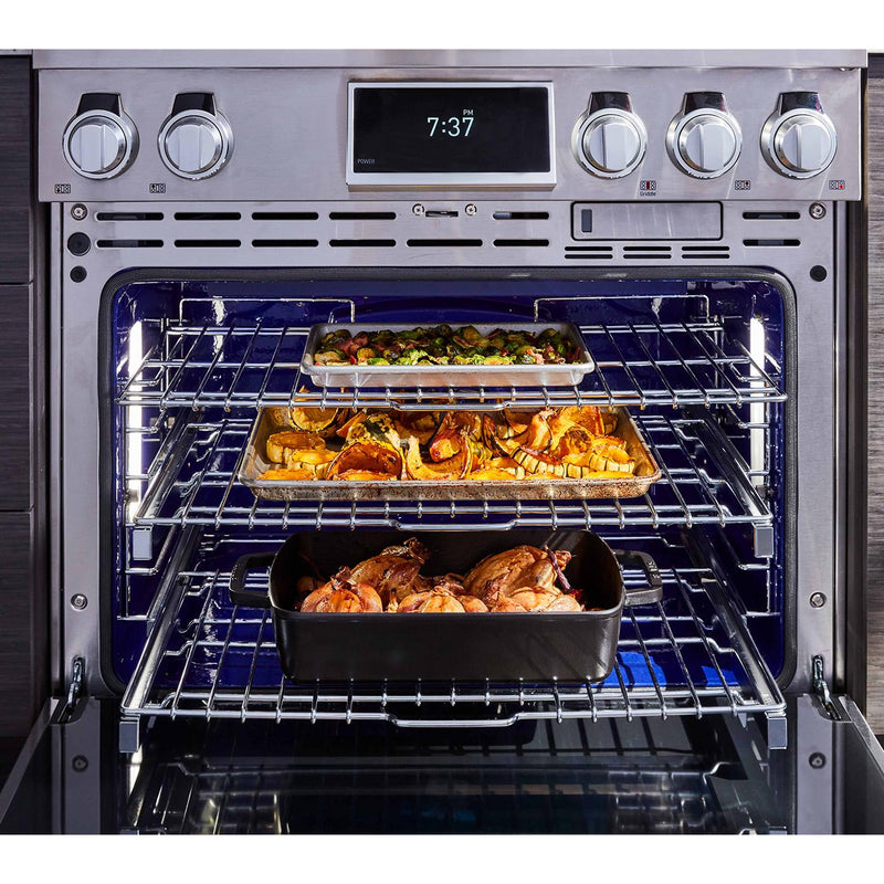  Signature Kitchen Suite 36-inch Freestanding Dual-Fuel Range with Steam-Assist Oven SKSDR360GS IMAGE 13