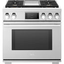  Signature Kitchen Suite 36-inch Freestanding Dual-Fuel Range with Steam-Assist Oven SKSDR360GS IMAGE 1