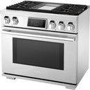  Signature Kitchen Suite 36-inch Freestanding Dual-Fuel Range with Steam-Assist Oven SKSDR360GS IMAGE 5