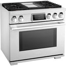  Signature Kitchen Suite 36-inch Freestanding Dual-Fuel Range with Steam-Assist Oven SKSDR360GS IMAGE 6