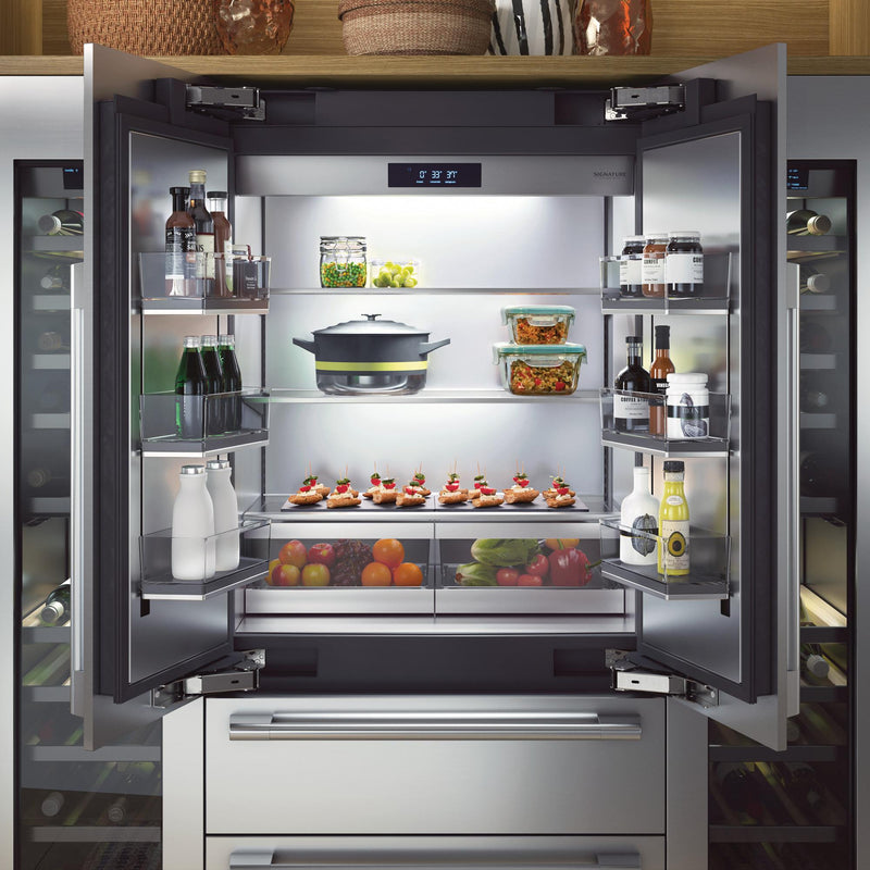  Signature Kitchen Suite 36-inch, 19.3 cu.ft. Built-in French 4-Door Refrigerator with Internal Water Dispenser SKSFD3604P IMAGE 5