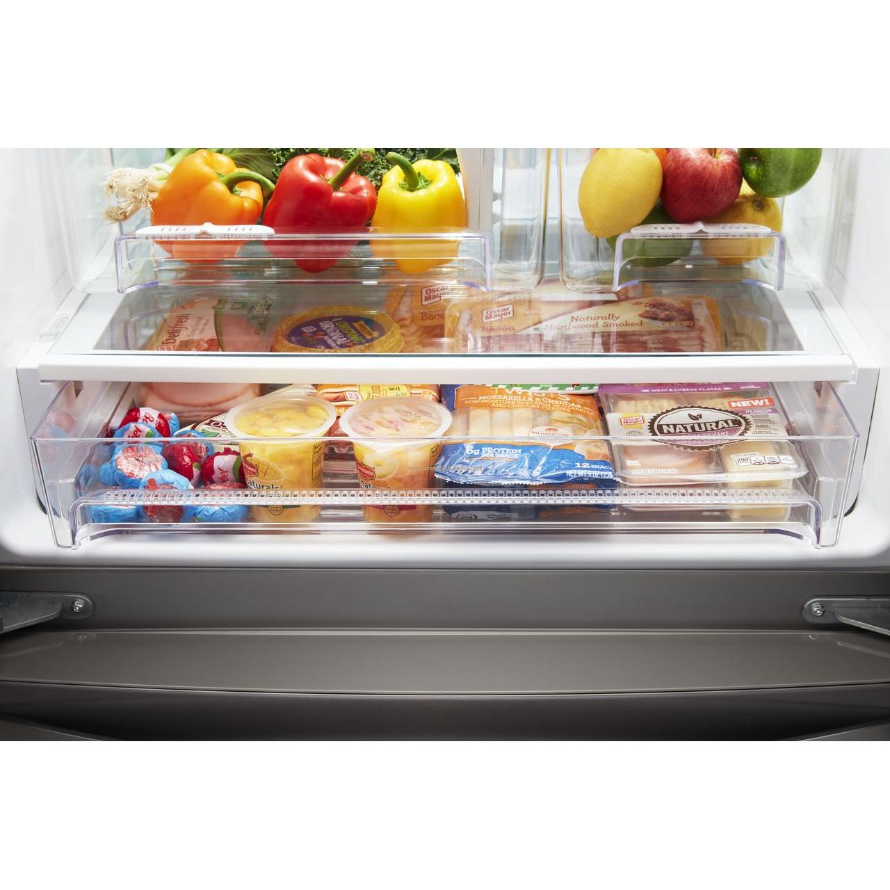  Whirlpool 30-inch, 19.7 cu.ft. Freestanding French 3-Door Refrigerator with Exterior Water Dispenser with EveryDrop® Filtration WRF560SEHW IMAGE 7