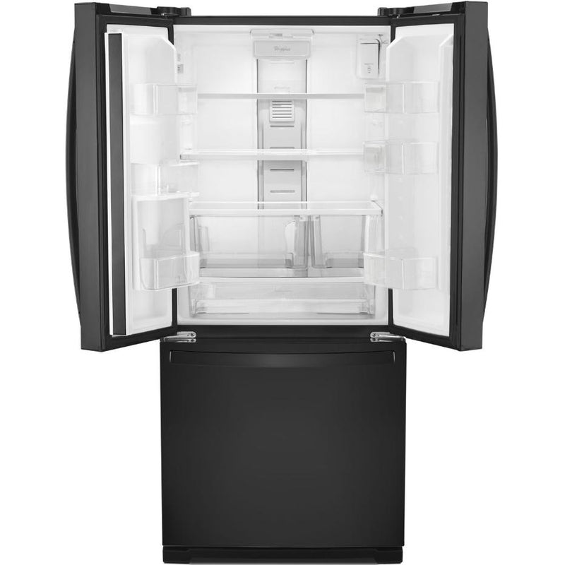  Whirlpool 30-inch, 19.7 cu.ft. Freestanding French 3-Door Refrigerator with Exterior Water Dispenser with EveryDrop® Filtration WRF560SEHB IMAGE 2