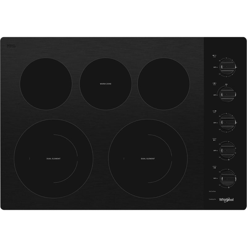  Whirlpool 30-inch Built-In Electric Cooktop WCE77US0HB IMAGE 1