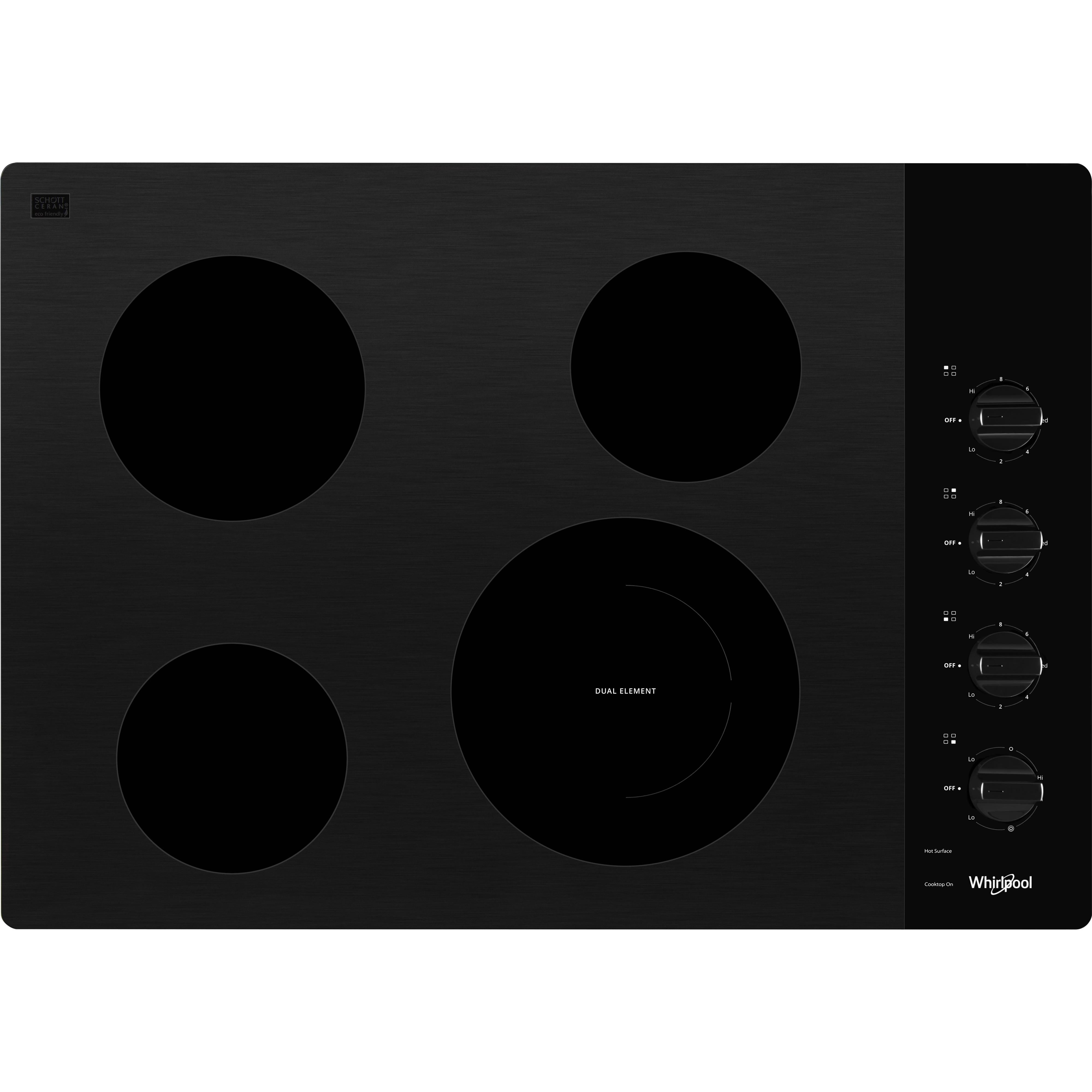  Whirlpool 30-inch Built-In Electric Cooktop WCE55US0HB IMAGE 1