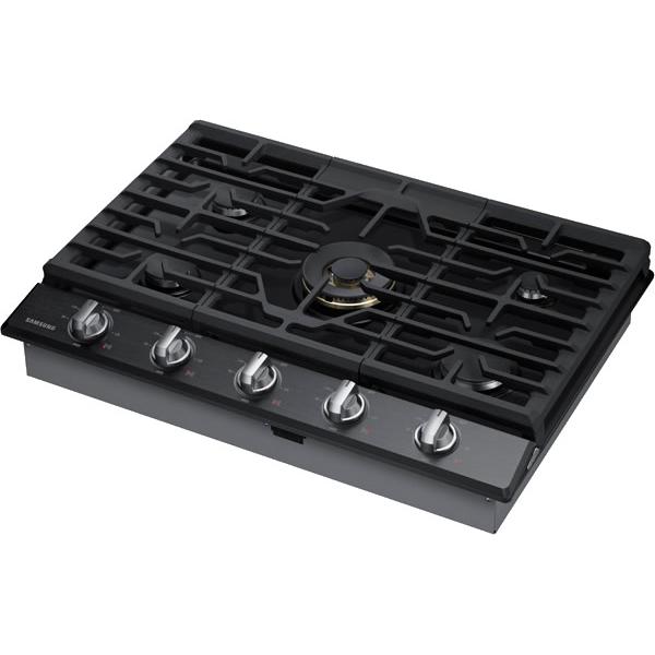  Samsung 36-inch Built-in Gas Cooktop with Wi-Fi and Bluetooth Connected NA36N7755TG/AA IMAGE 2