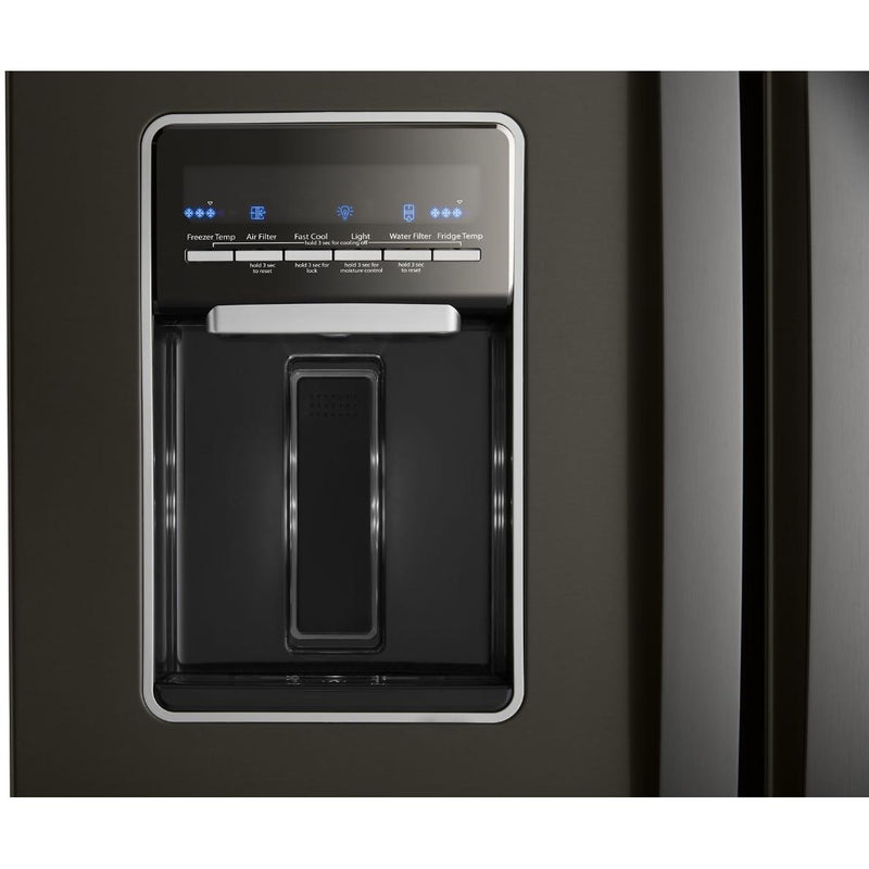  Whirlpool 30-inch, 19.7 cu.ft. Freestanding French 3-Door Refrigerator with Exterior Water Dispenser with EveryDrop® Filtration WRF560SEHV IMAGE 3