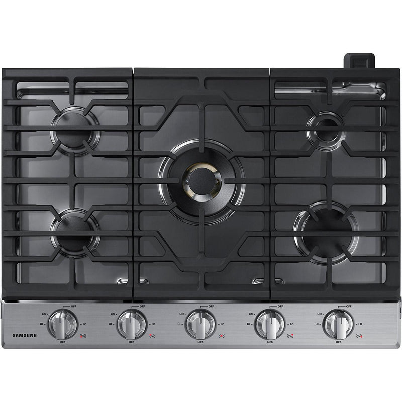  Samsung 30-inch Built-In Gas Cooktop with Wi-Fi Connectivity NA30N7755TS/AA IMAGE 1