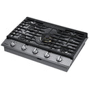  Samsung 30-inch Built-In Gas Cooktop with Wi-Fi Connectivity NA30N7755TS/AA IMAGE 3