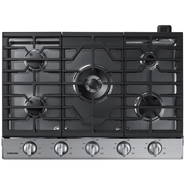  Samsung 30-inch Built-In Gas Cooktop with Wi-Fi Connectivity NA30N6555TS/AA IMAGE 1