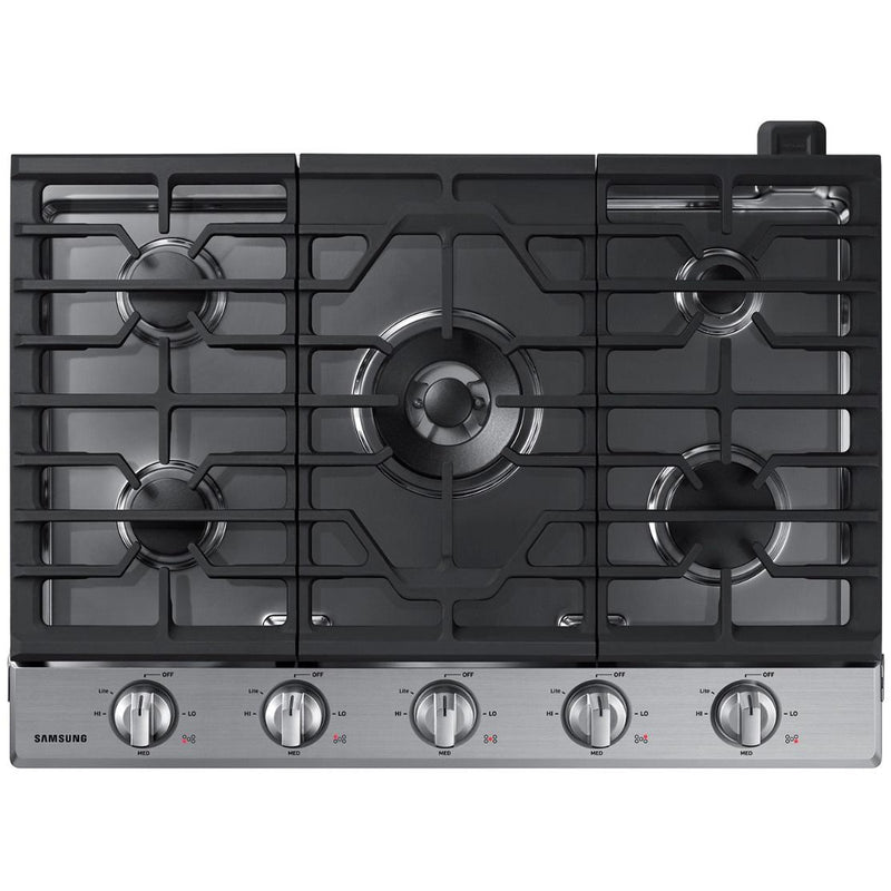  Samsung 30-inch Built-In Gas Cooktop with Wi-Fi Connectivity NA30N6555TS/AA IMAGE 1