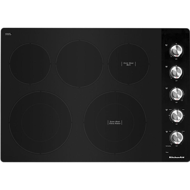  KitchenAid 30-inch Built-in Electric Cooktop with 5 Elements KCES550HSS IMAGE 1