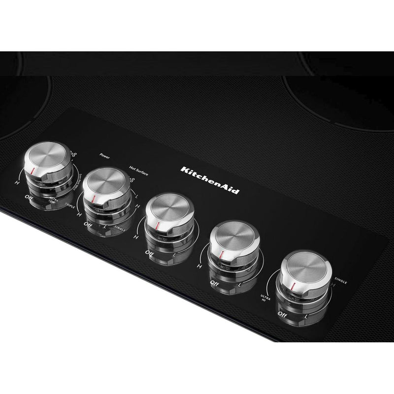  KitchenAid 36-inch Built-in Electric Cooktop with Even-Heat™ Ultra Power™ Element KCES556HBL IMAGE 2