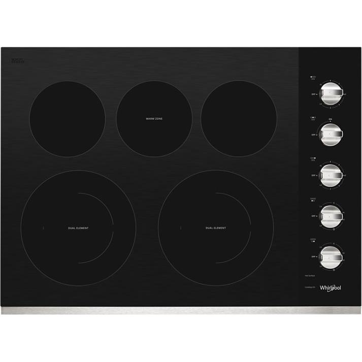  Whirlpool 30-inch Built-In Electric Cooktop WCE77US0HS IMAGE 1