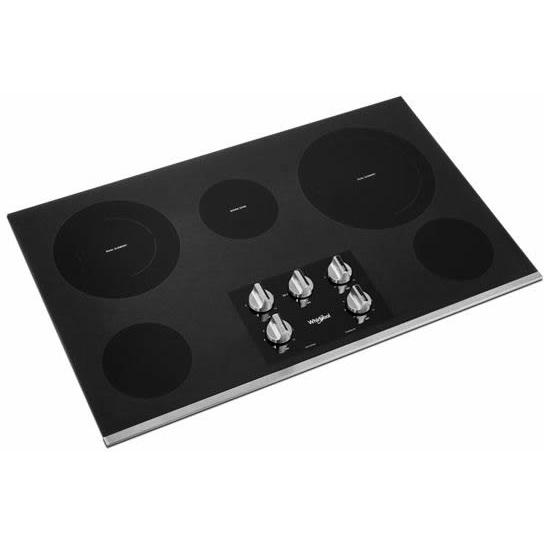  Whirlpool 36-inch Built-In Electric Cooktop WCE77US6HS IMAGE 1