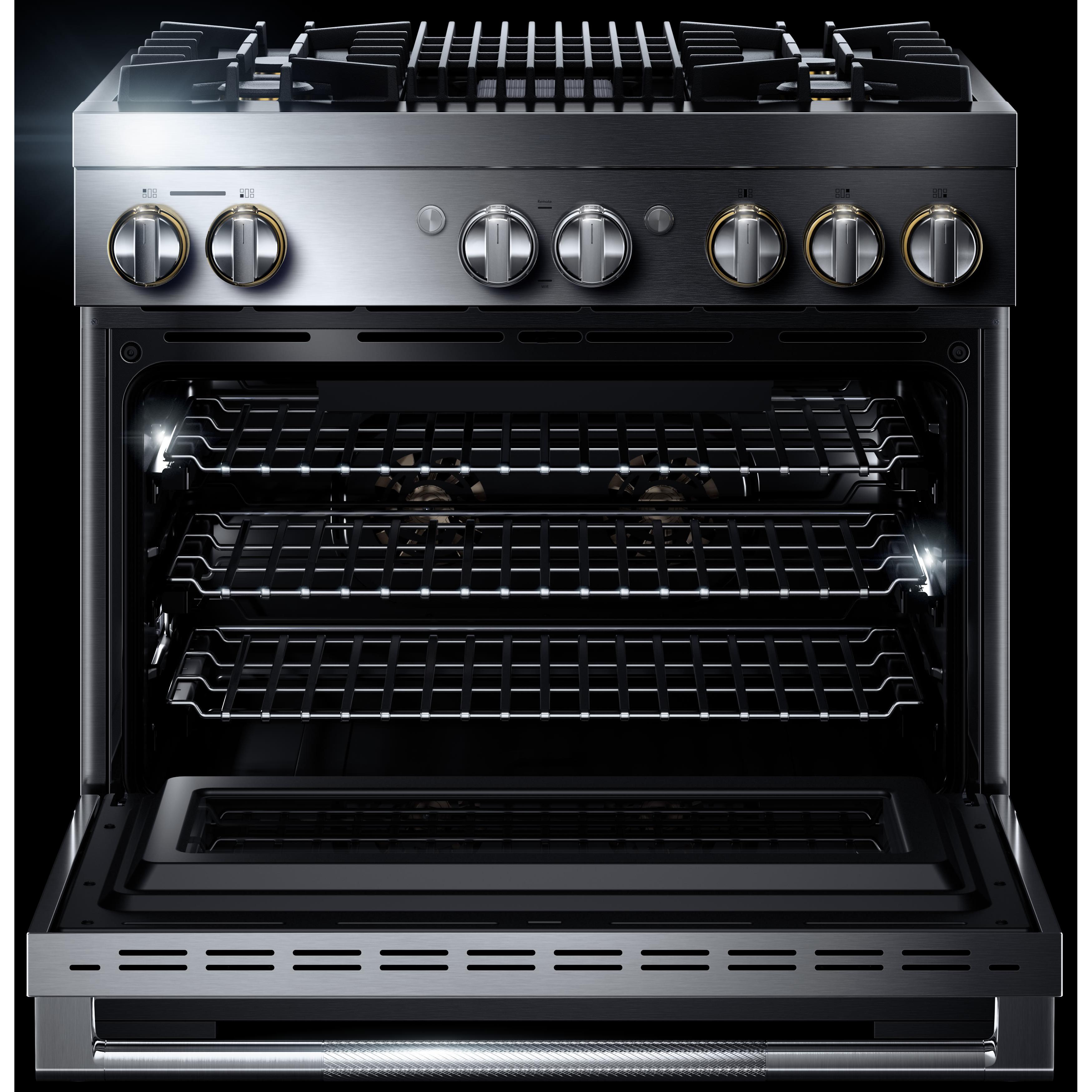  JennAir Rise 36-inch Professional-Style Dual-Fuel Range JDRP636HL IMAGE 2