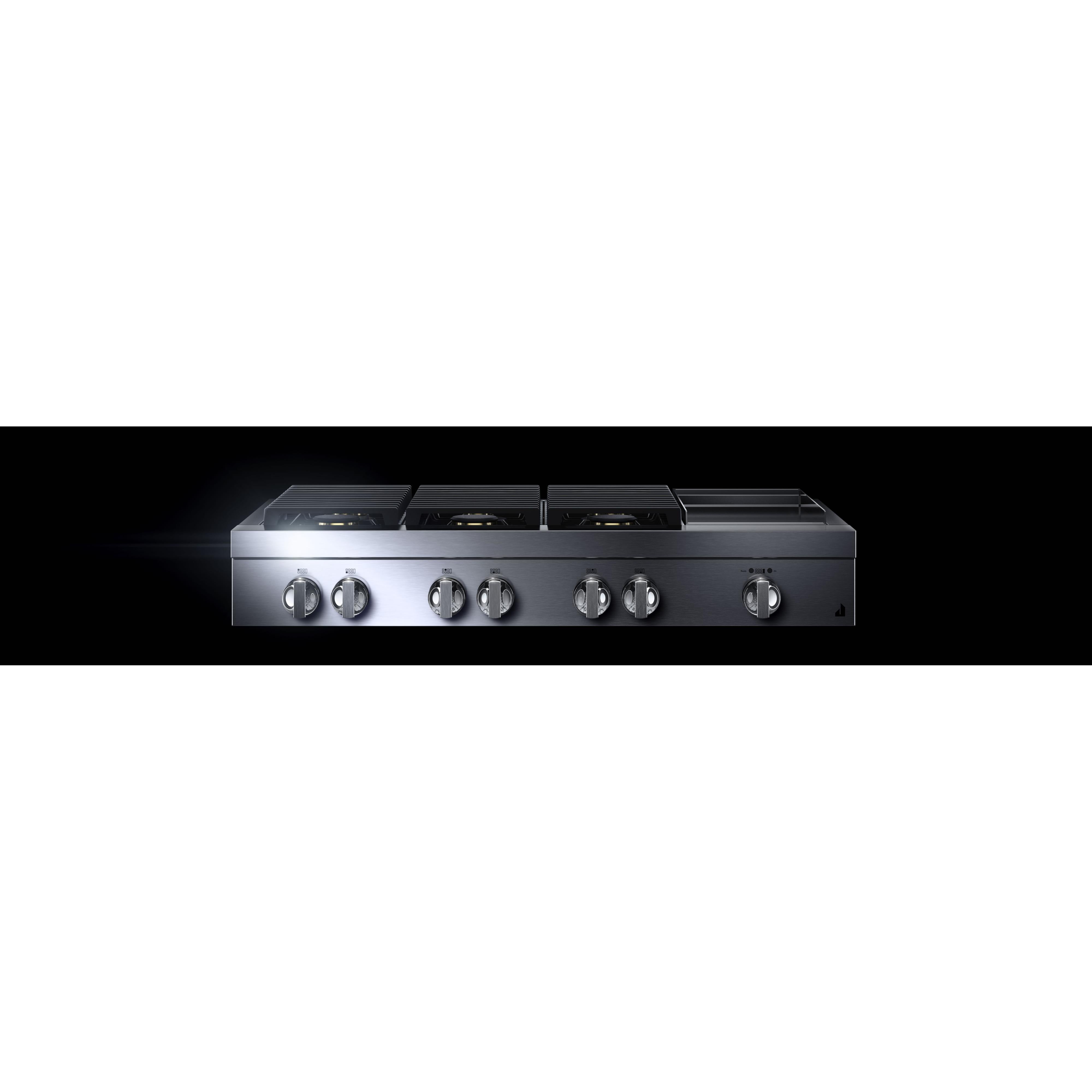  JennAir Noir 48-inch Gas Rangetop with Chrome-Infused Griddle JGCP548HM IMAGE 3